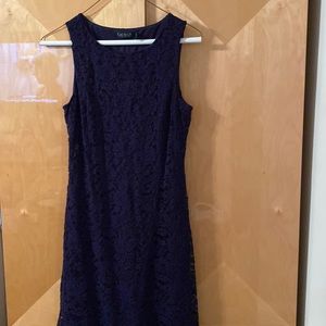 Ralph Lauren lace dark navy blue dress size 14